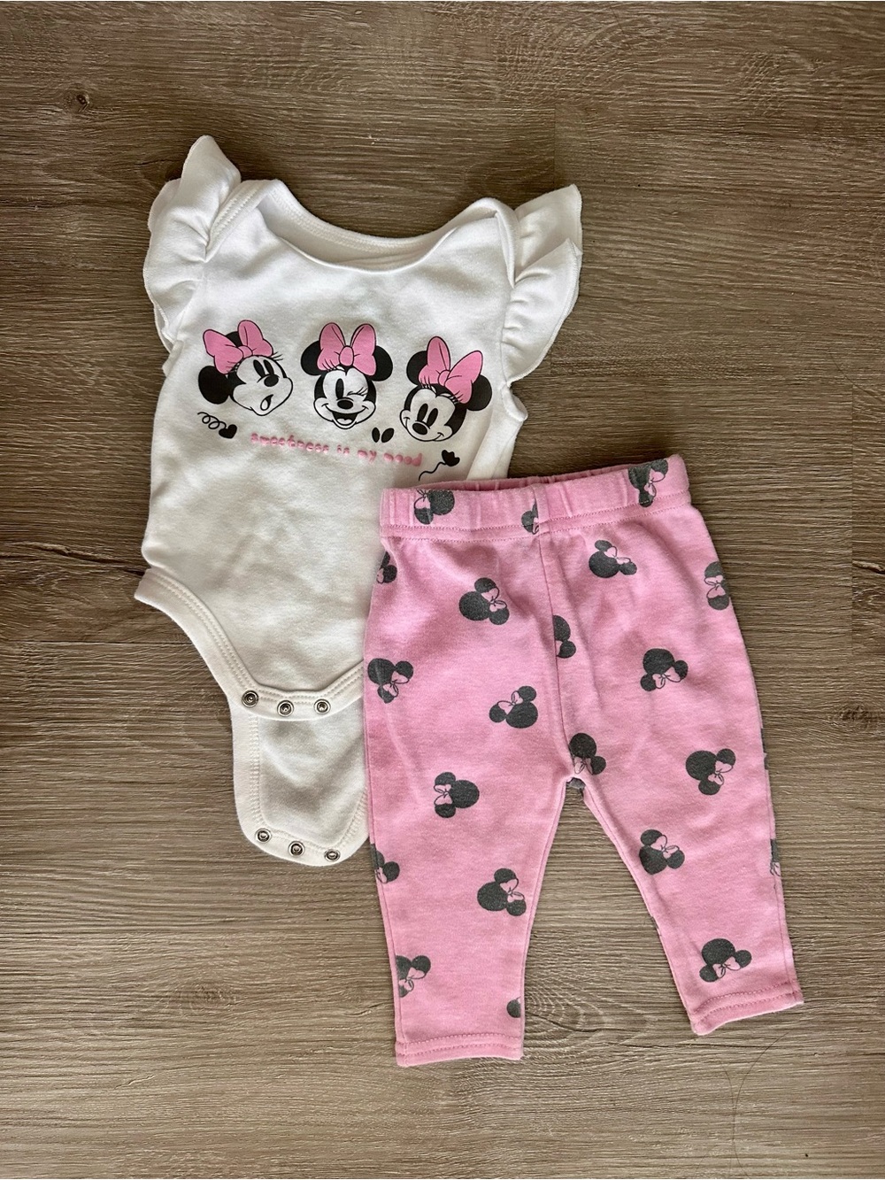 Disney Baby Minnie Mouse 2pc Set - Bodysuit & Leggings (0/3M)
